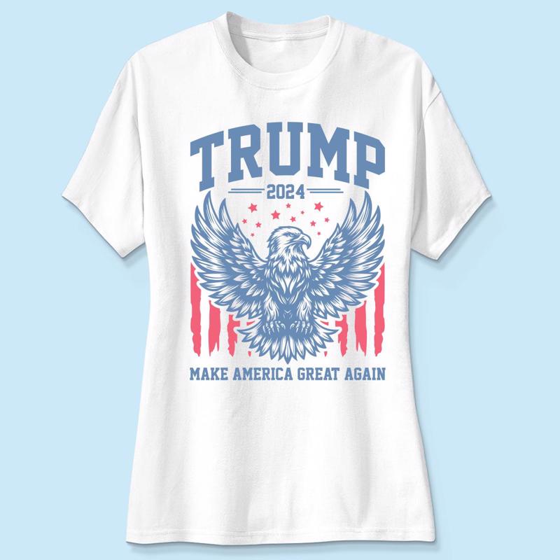 Trump 2024 MAGA Eagle American Flag Shirt