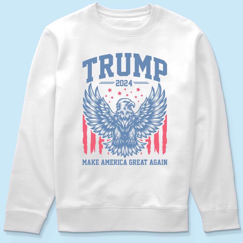Trump 2024 MAGA Eagle American Flag Shirt